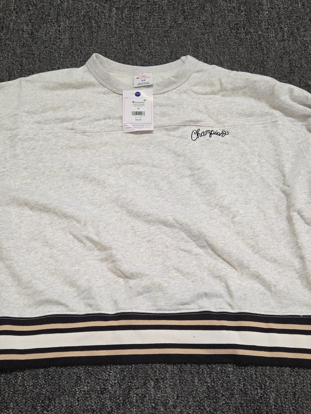 (#2C)Champion Women's Light Gray Crewneck Sweater